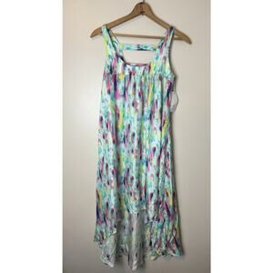 LaRoque Silk High Low‎ Water Color Maxi Dress NWT Sz S